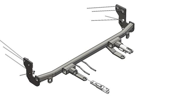 Picture of Subaru Crosstrek, Impreza, WRX, & XV Crosstrek Vehicle Baseplate; Removable Tabs; Single Lug; With Safety Cable Hooks Part# 32414 BX3620 