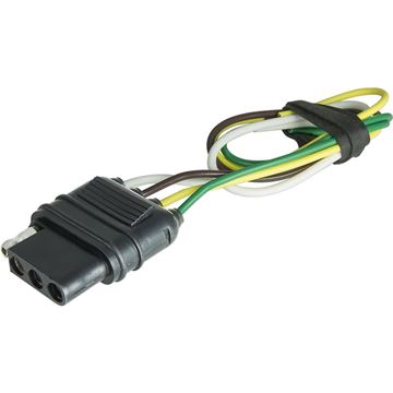 Picture of Trailer Wiring Connector; Vehicle Side; 4-Way Flat; 12 Inch Length Part# 13190 