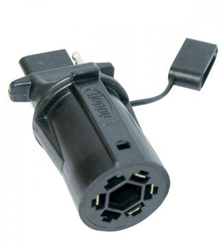 Picture of Trailer Wiring Connector Adapter; Plug In Simple ™; 7-Way Blade To 4 Flat; Ergonomic 1 Piece Design Part# 47355