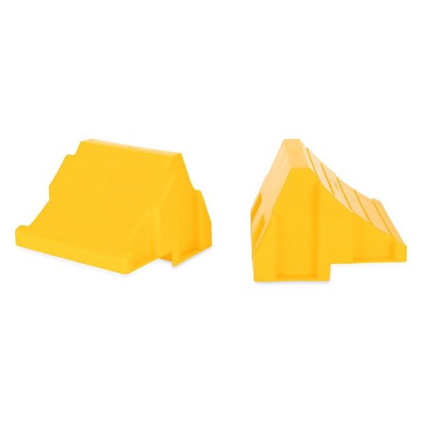 Picture of Wheel Chock; Yellow; For Use With Leveling Blocks; Package of 2 Part# 81421 44401