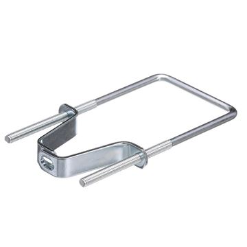 Picture of Spare Tire Carrier; Mounts On Tongue/ Trailer Frame; Fits 8 Inch To 15 Inch Tires; Zinc Plated; Silver; Steel; Universal; Square-Bend U-Bolt Style Part# 611090 11090-3 