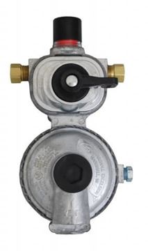 Picture of Propane Regulator; Excela-Flo; 1/4 Inch Inverted Flare X 3/8 Inch FPT; Two Stage; 225000 BTU I Stage/ 150000 BTU II Stage