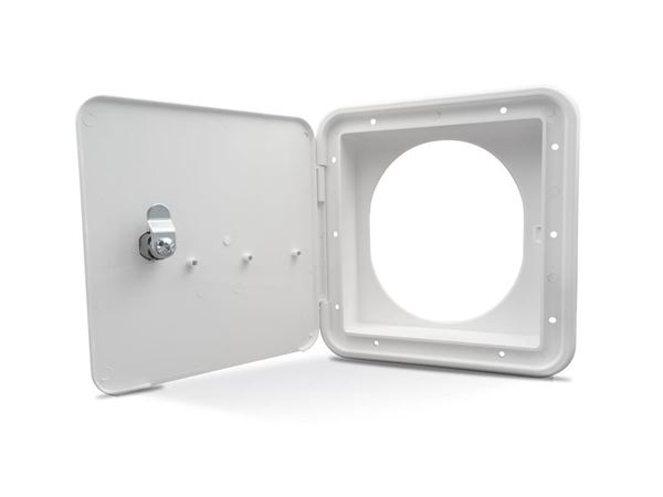 Picture of Fuel Door; Fuel Hatch Use To Work With OEM G.M. Metal Fuel Bezel; 6-7/8 Inch Height x 6-3/8 Inch Width Cutout Dimension Part# 25418 94304