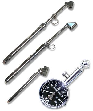 Picture of Tire Pressure Gauge; 45 Degree; 10-150 Pounds Per Square Inch (PSI) Part# 30099 8216-4 