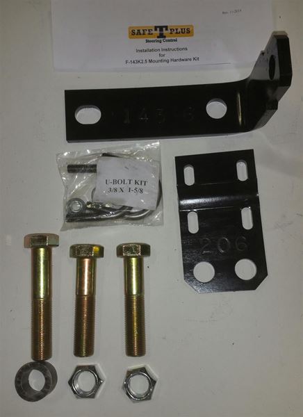 Picture of Newmar Corp. Ventana Le Class A; Steering Stabilizer Bracket; With Anchor Bracket/ Tie Rod Bracket/ 3/8 x 1-5/8 Inch U-Bolt Kit/ Two 3/4-16 X 3-1/2 Bolt/ Two 3/4-16 Stover Lock Nut Plated/ 3/4-1-1/4 Inch Spacer/ 3/4-16 X 4 Bolt Part# 32405 F-143K2.5 