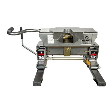 Picture of Fifth Wheel Trailer Hitch; W Series; Includes Fifth Wheel Head With Wrap Around Jaw/ Head Support/ Roller; 16000 Pound Weight Carrying Capacity; Square Roller Slide; Dual Pivot Head Part # 14-1720 32392KIT
