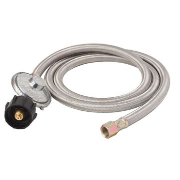 Picture of Flame King 5' Hose With Regulator Part # 00-2213 SS-QCC-3/8 