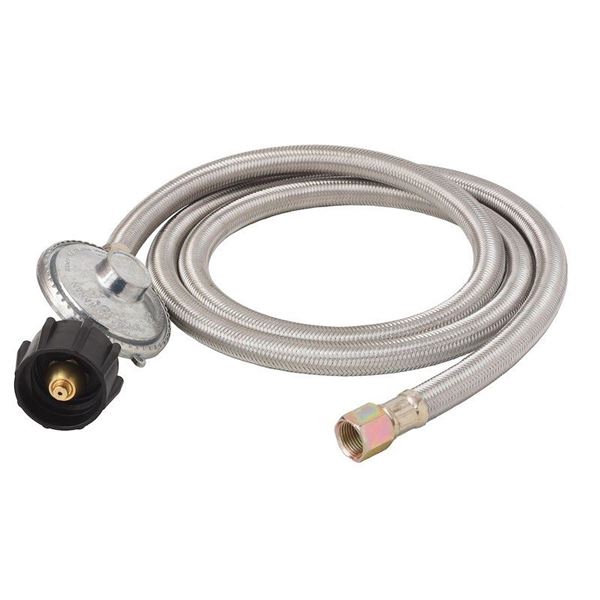 Picture of Flame King 5' Hose With Regulator Part # 00-2213 SS-QCC-3/8 