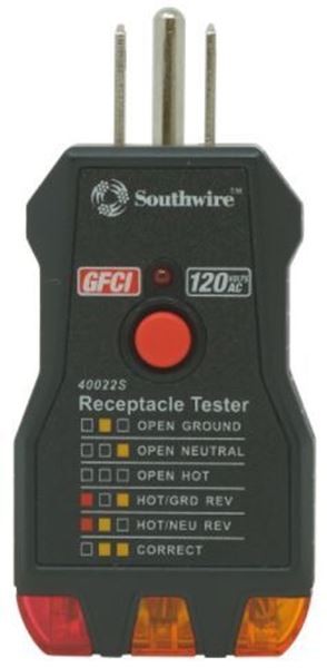 Picture of GFCI Receptacle Tester Part # 05-3408 40022S