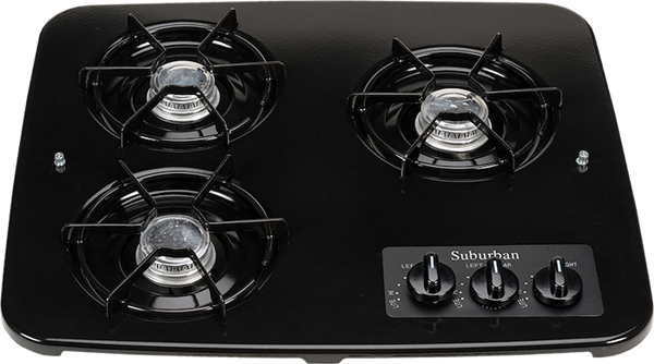 Picture of Drop In Three Burner Cook Tops Part # 95-3427 2940ABK 