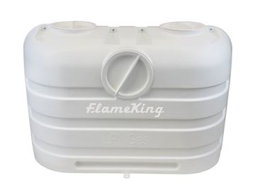 Picture of Flame King 20 Lb. Propane Tank Cover White Part# 08-6885  YSN-PCC-RV20-WHT