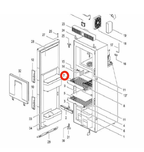 Picture of Norcold N1090 series small shelf  691584