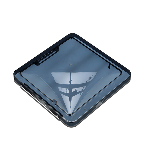 Picture of Roof Vent Lid; Fan-Tastic ™; Hinge With Rivets; Smoke; Polycarbonate Part# 22-0283    63785 K1020-19 